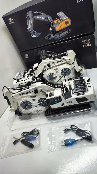 Escavadeira de controle remoto bateria recarregável  - Foto 3