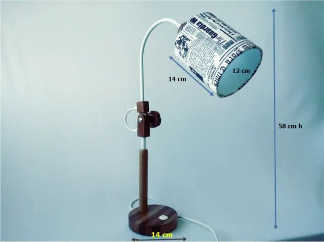 Luminária de mesa artesanal e articulável  - Foto 5