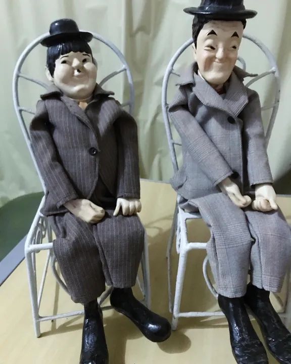 Bonecos o gordo e o magro antiguissimos - Foto 4