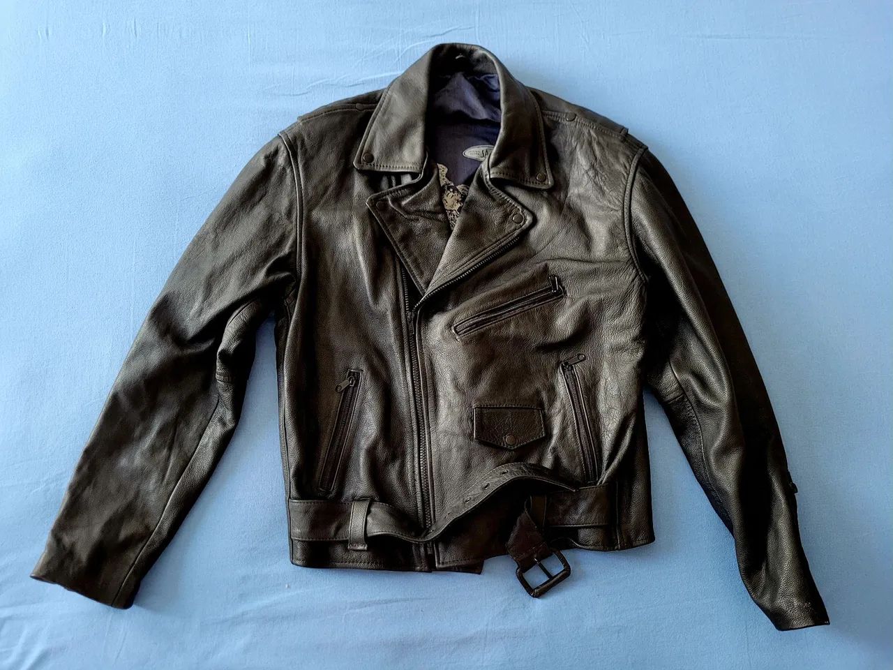 Jaqueta + par de luvas em couro legítimo Moto   - Foto 6
