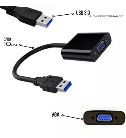 Conversor De Video Usb Em Vga 1080p Multi Telas