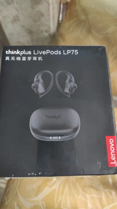 Fone Bluetooth 5.3 Lenovo Livepods Lp75 Corrida Thinkplus Cor Preto