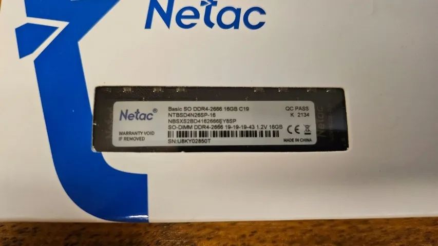 NETAC BASIC SO DDR4-2666 16GB C19 Laptop RAM Memory64208807893506121
