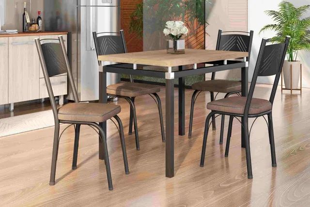 Conjunto Mesa Malva com 4 Cadeiras s64