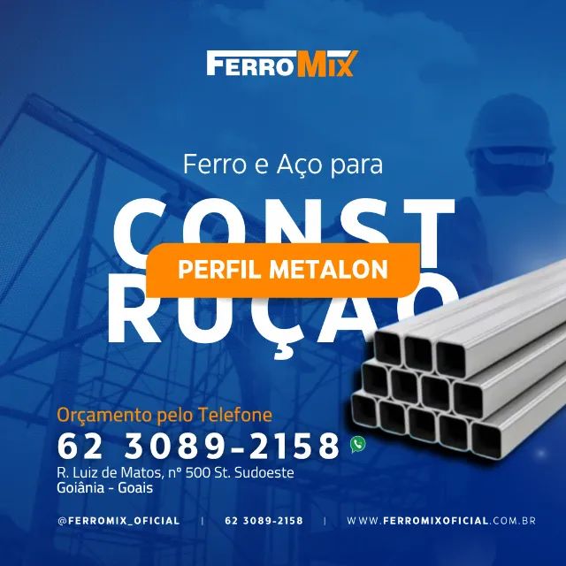 Metalon U Enrijecido | Telha de Zinco | Tubos | Cantoneira | Vergalhão | Coluna | Treliça 