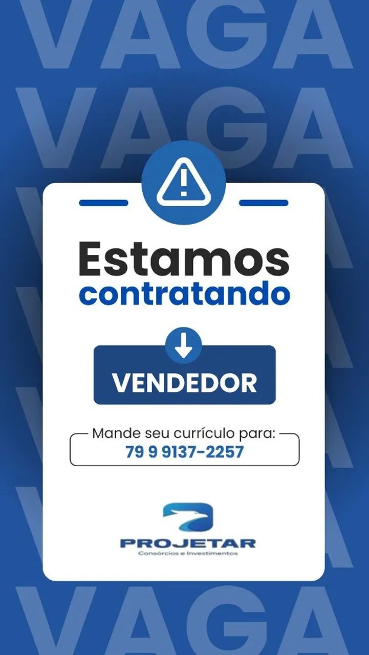 VAGA DE VENDEDOR INTERNO