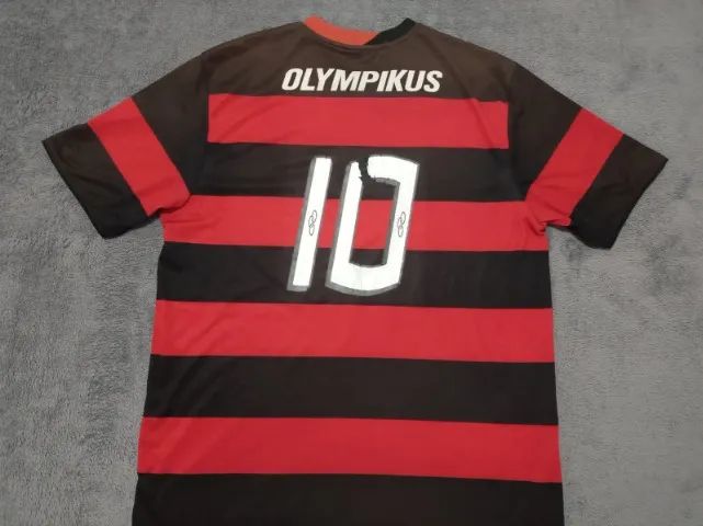 Camisa Oficial Flamengo Olympikus Tube 2009, #10, tamanho G (56x75cm). - Foto 2