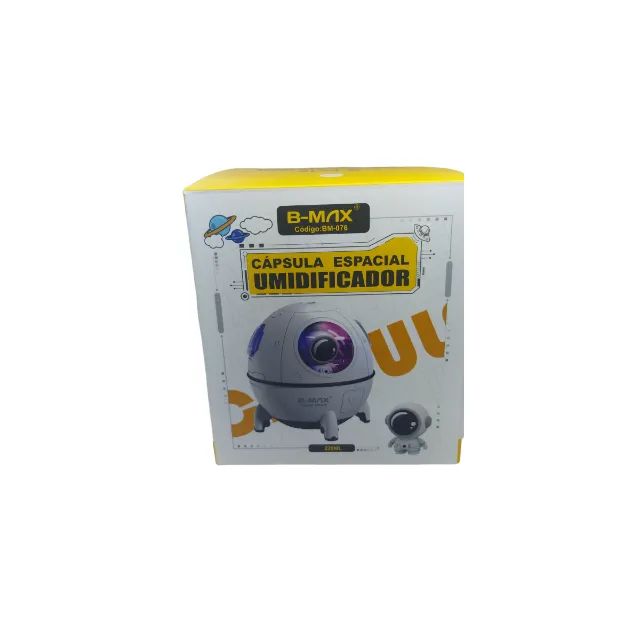 UMIDIFICADOR ASTRONAUTA CAPSULA ESPACIAL COM LUZ NOTURNA COLORIDA B-MAX BM-076 - Foto 3