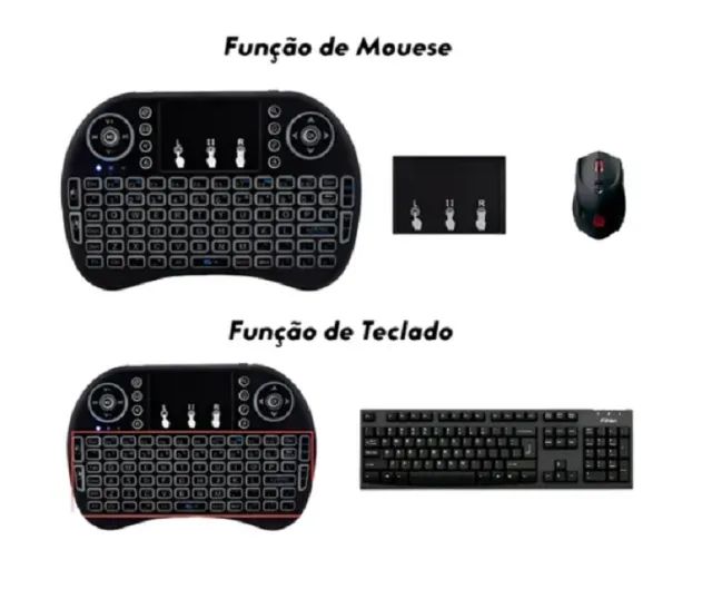 Mini Teclado Keyboard Sem Fio Wireless Iluminado Luz Led - Foto 2