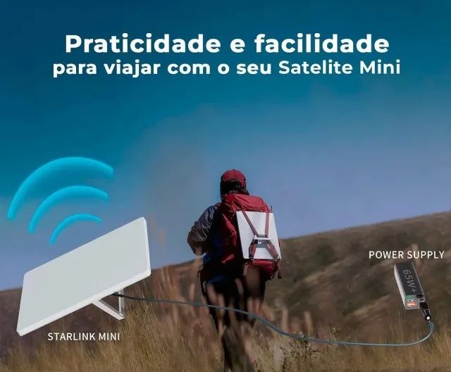 Adaptador Starlink Mini Tipo-C Para DC Powerbank Ligar Cabo Athenix - Foto 3