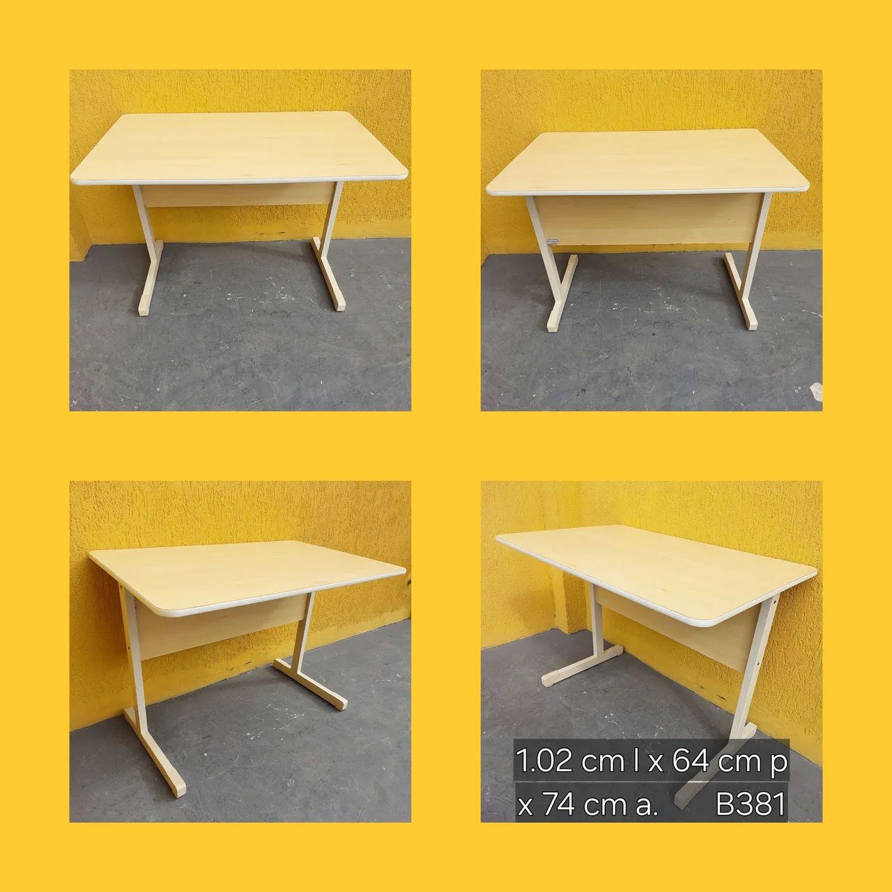 Mesa escritorio marfim