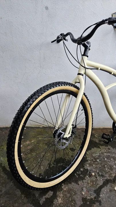 Bicicleta de Passeio - Branca aro 29 - Foto 3