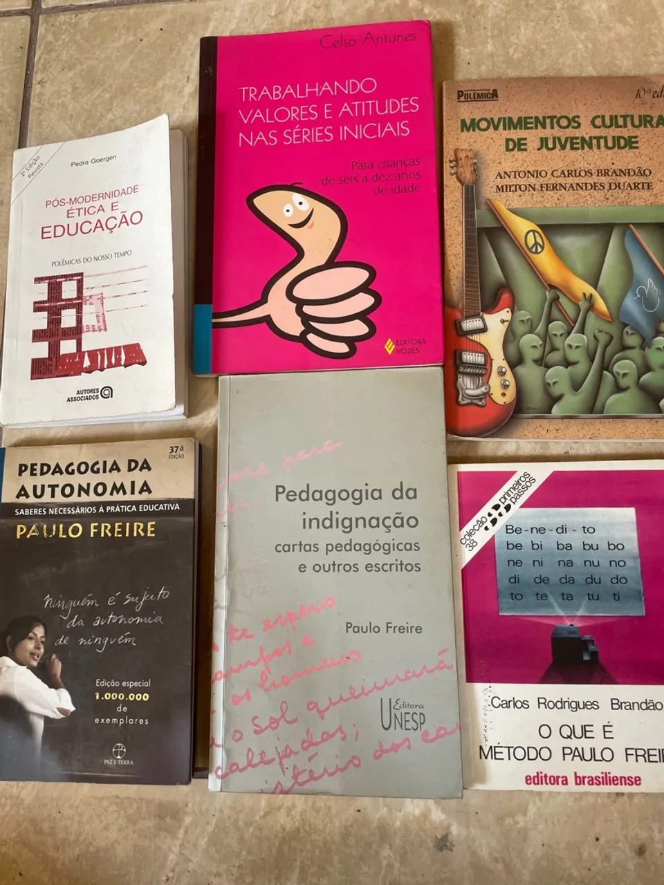 Livros de educação e cultura - Paulo Freire, Celso Antunes e outros