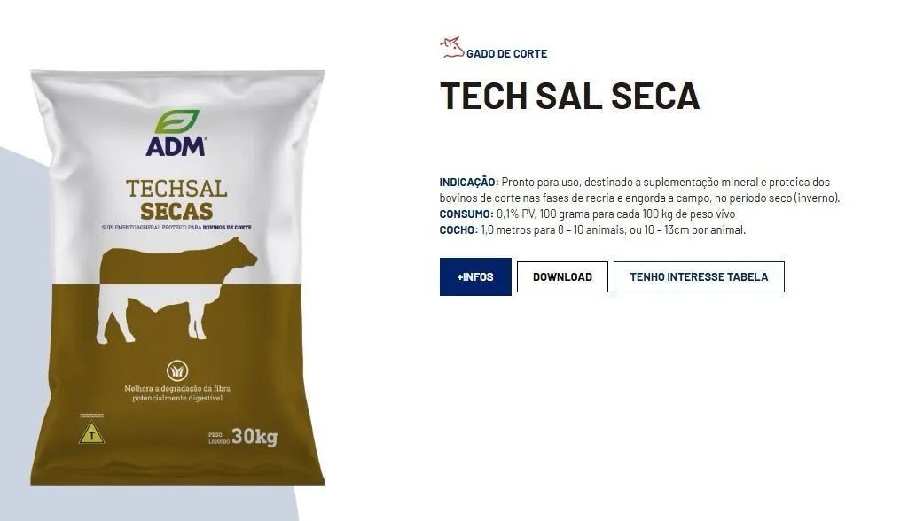 Tech Sal Secas 30kg ( Proteinado baixo consumo ) - Foto 2