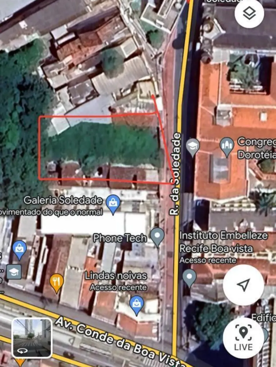 terreno unico na Rua da Soledade,bem localizado direto com o proprietário
