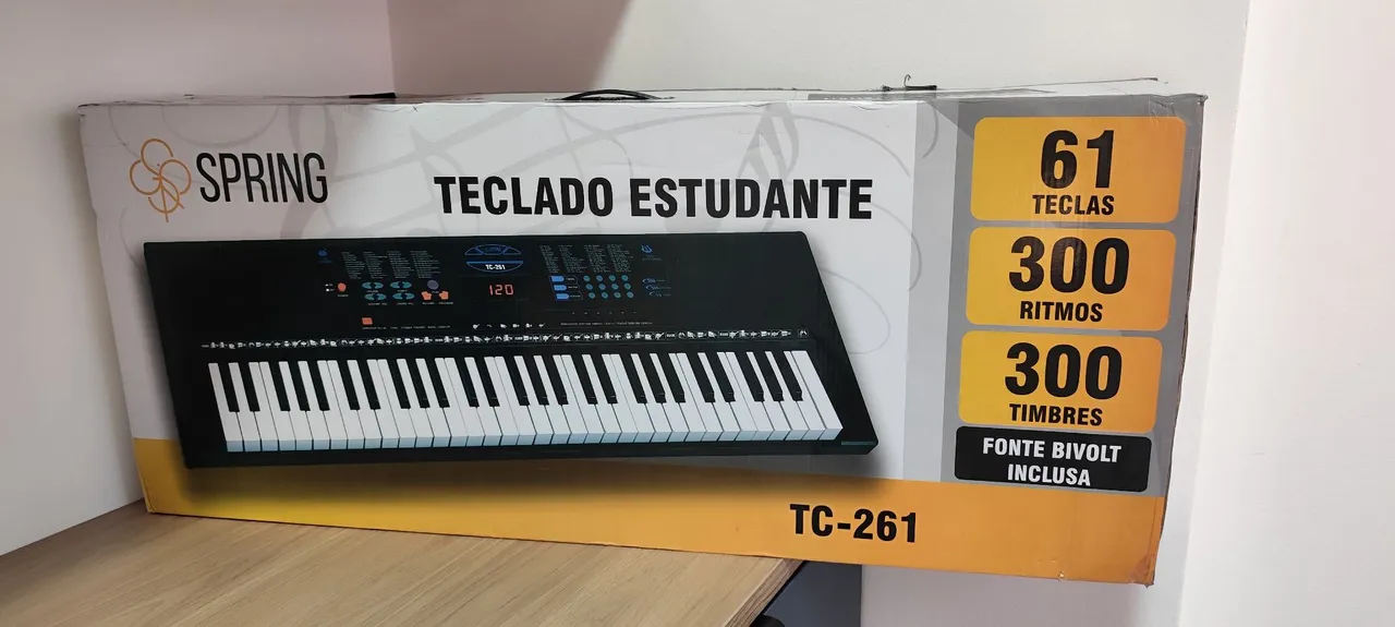 Teclado Estudante Spring TC-261 - 61 Teclas