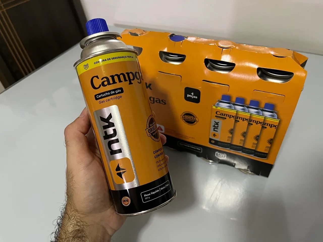 Kit com 4 Unidades Cartucho Recarga de Gás NTK - Foto 3
