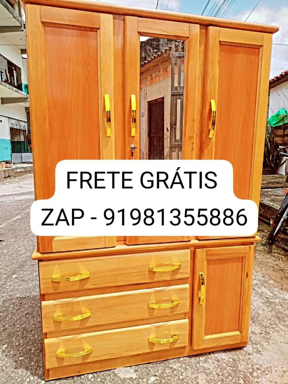 guarda roupa de solteiro 3 portas NOVO!