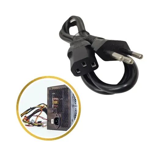 Cabo Forca Tripolar 1,5 Metros Fontes Atx Monitor Pc Padrão Inmetro Desktop - Foto 2