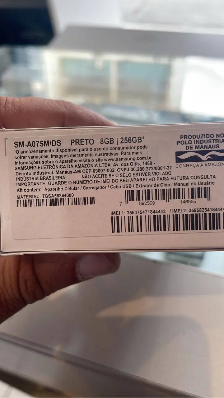 Samsung A07 na caixa 