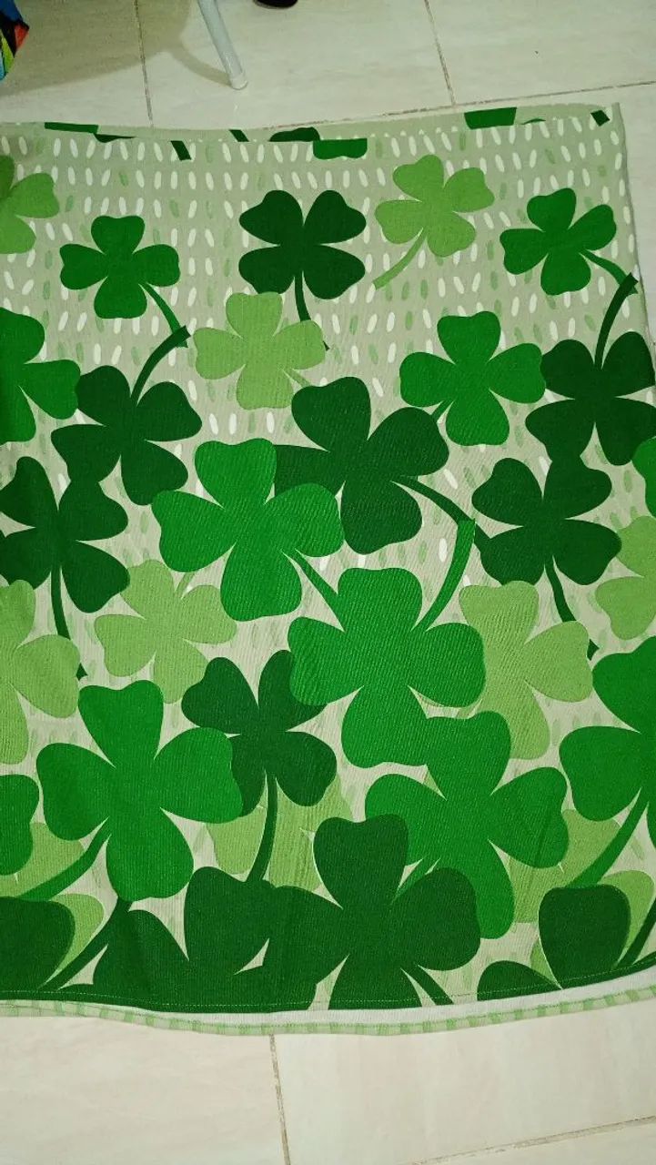 Colcha cama de casal trevo