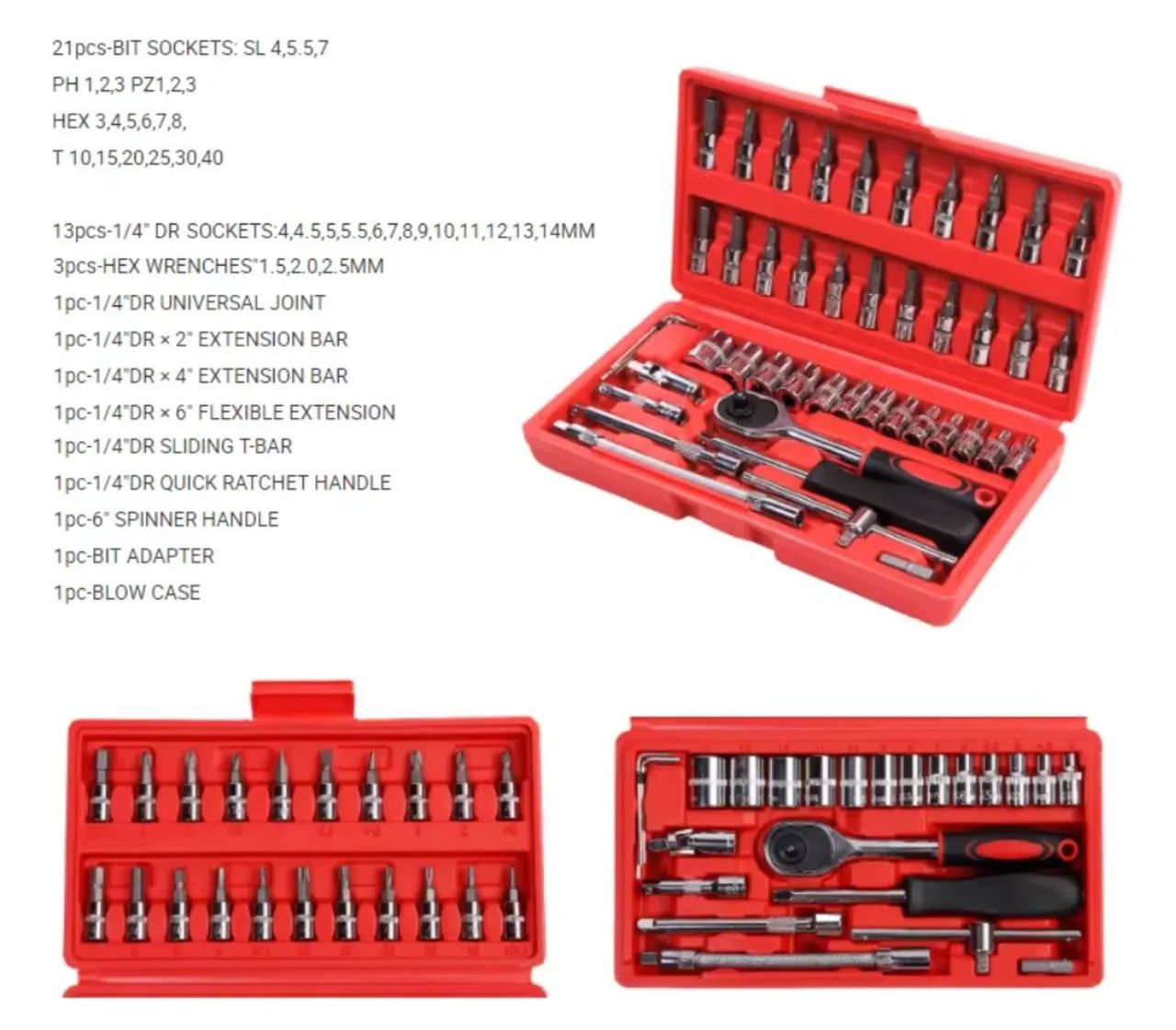 KIT MALETA ferramentas 46 peças 