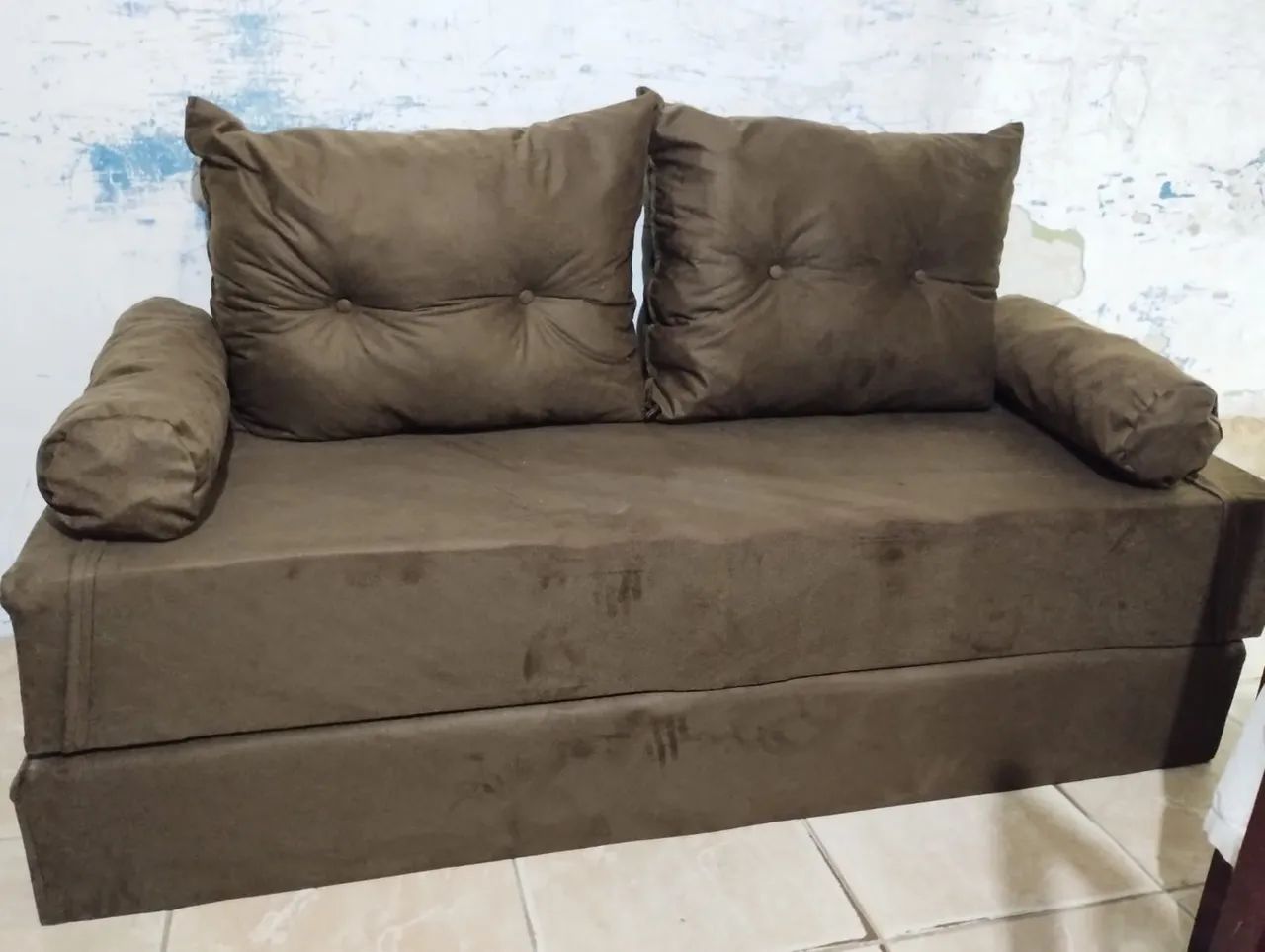 Sofa cama 2 almofadões de fábrica  - Foto 2