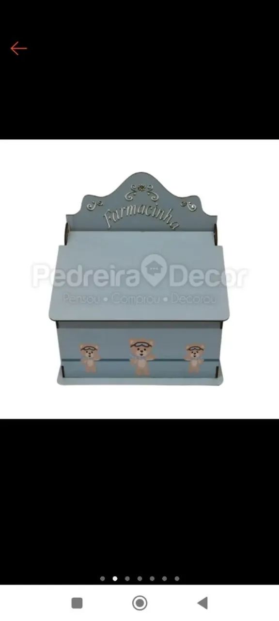 Kit Decoração Quarto Bebê Ursinho - 8 Peças - Foto 2