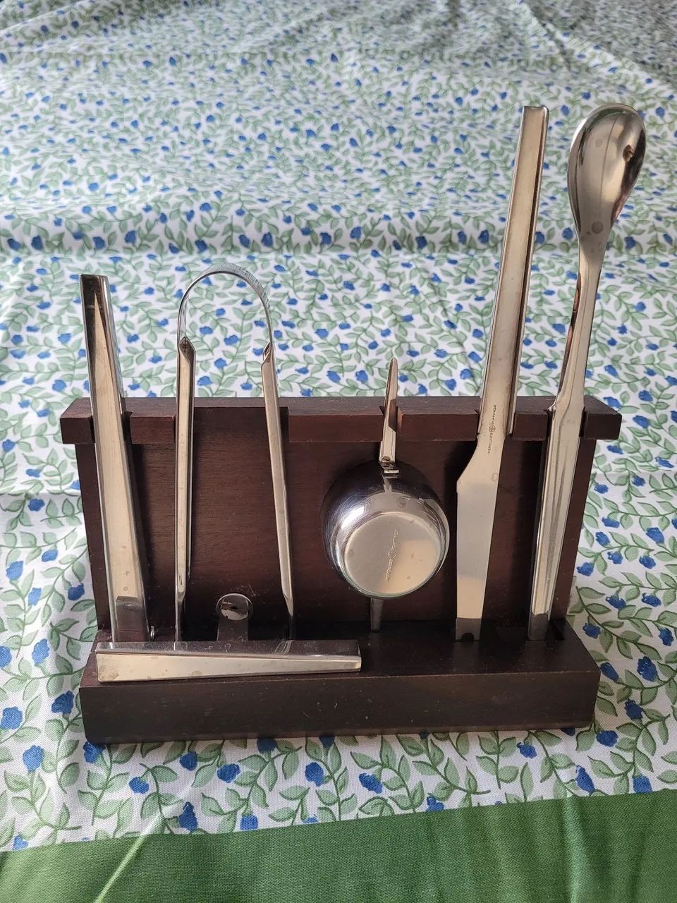 Kit de Coquetelaria Completo - Suporte de Madeira - Foto 3