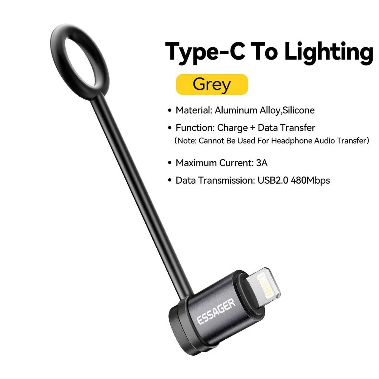 Adaptador OTG Essager para Apple: Carregamento e Transferência - Foto 4