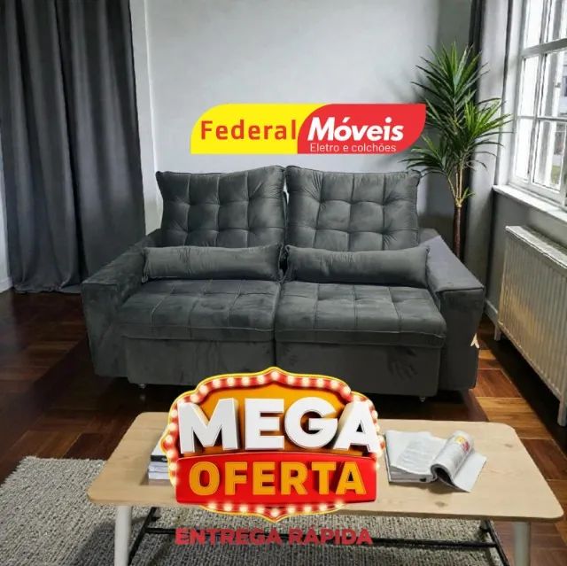 Sofá Retrátil e Reclinável 2,0M D33 NOS CHAME NO WHATSAPP