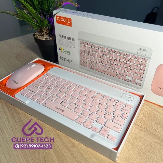 Kit Teclado E Mouse - Rosa