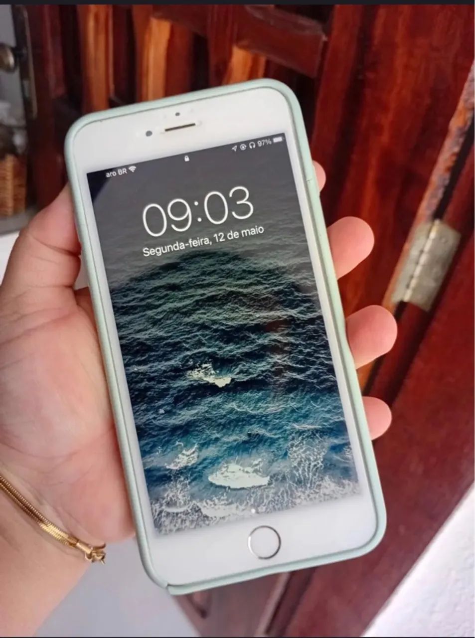 iPhone 6S Plus 128GB Gray com capa 360 - Foto 4