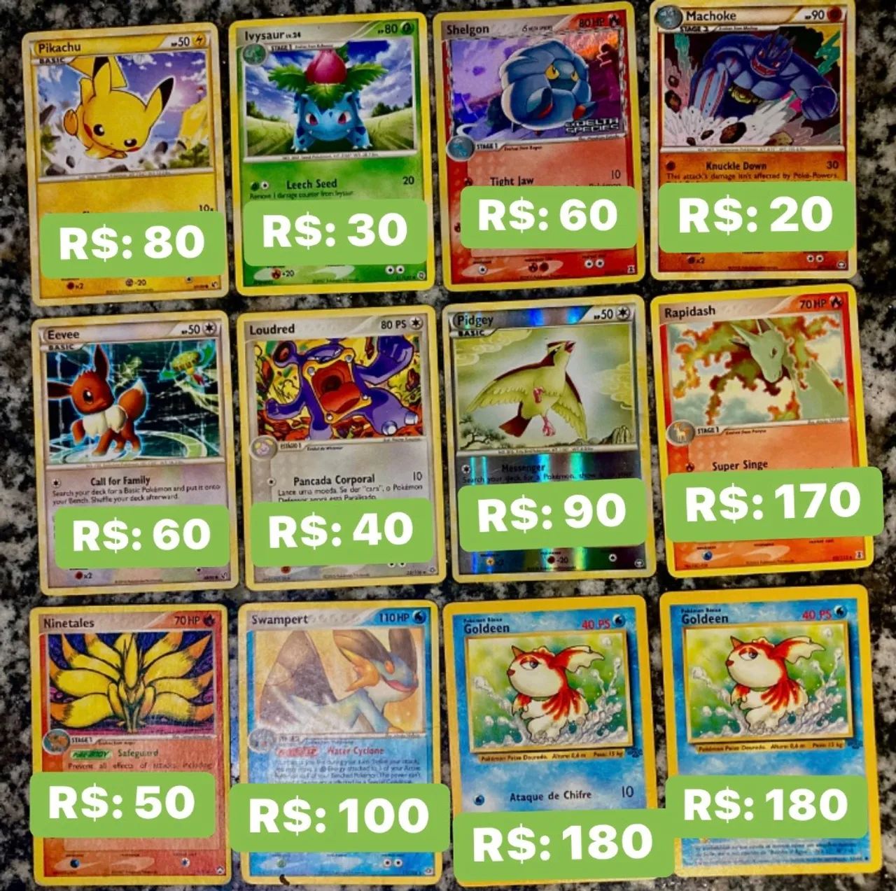 Cartas Pokémon - vendo separadamente