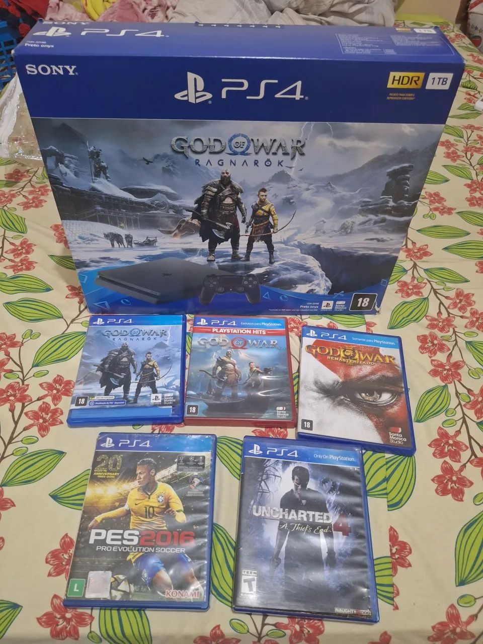 PS4 1TB God of War Ragnarok + Jogos