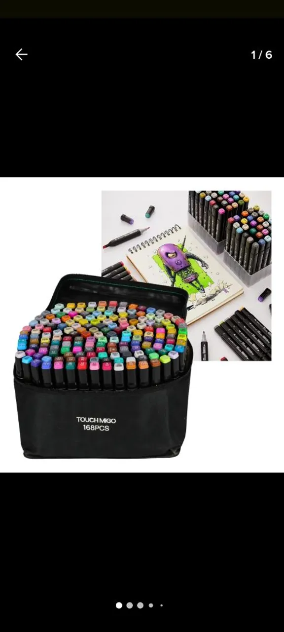 Kit de Canetas Marcadores Touch Migo 168 Cores