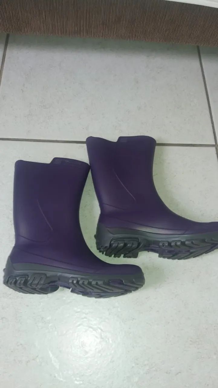 Bota de Chuva Roxa Infantil - Foto 2