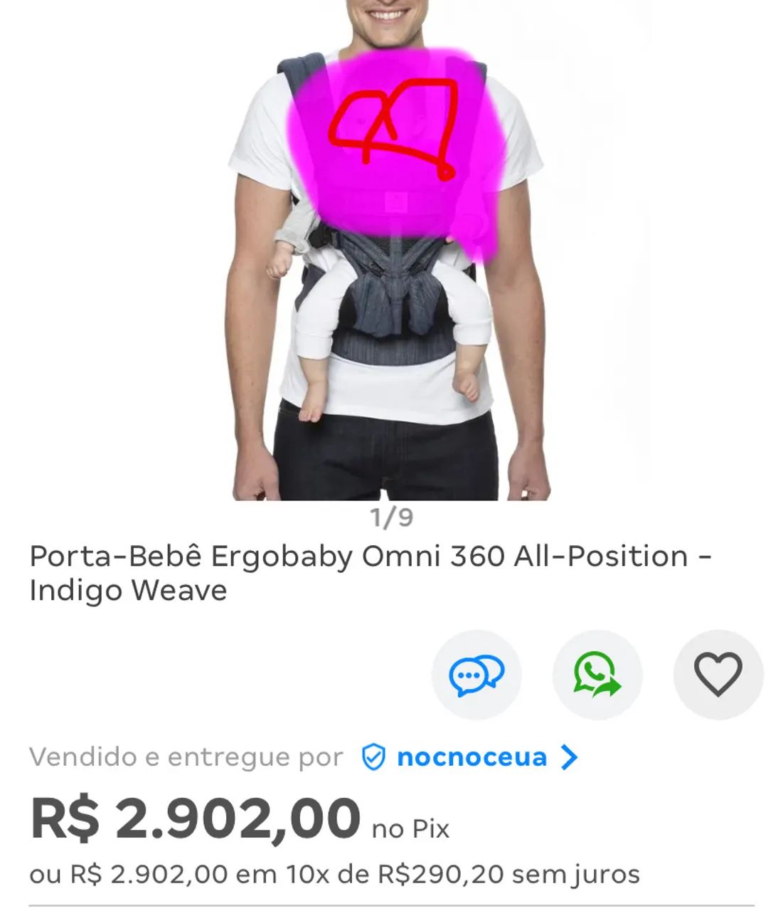 Canguru Ergobaby Original - omni 360 - Foto 2