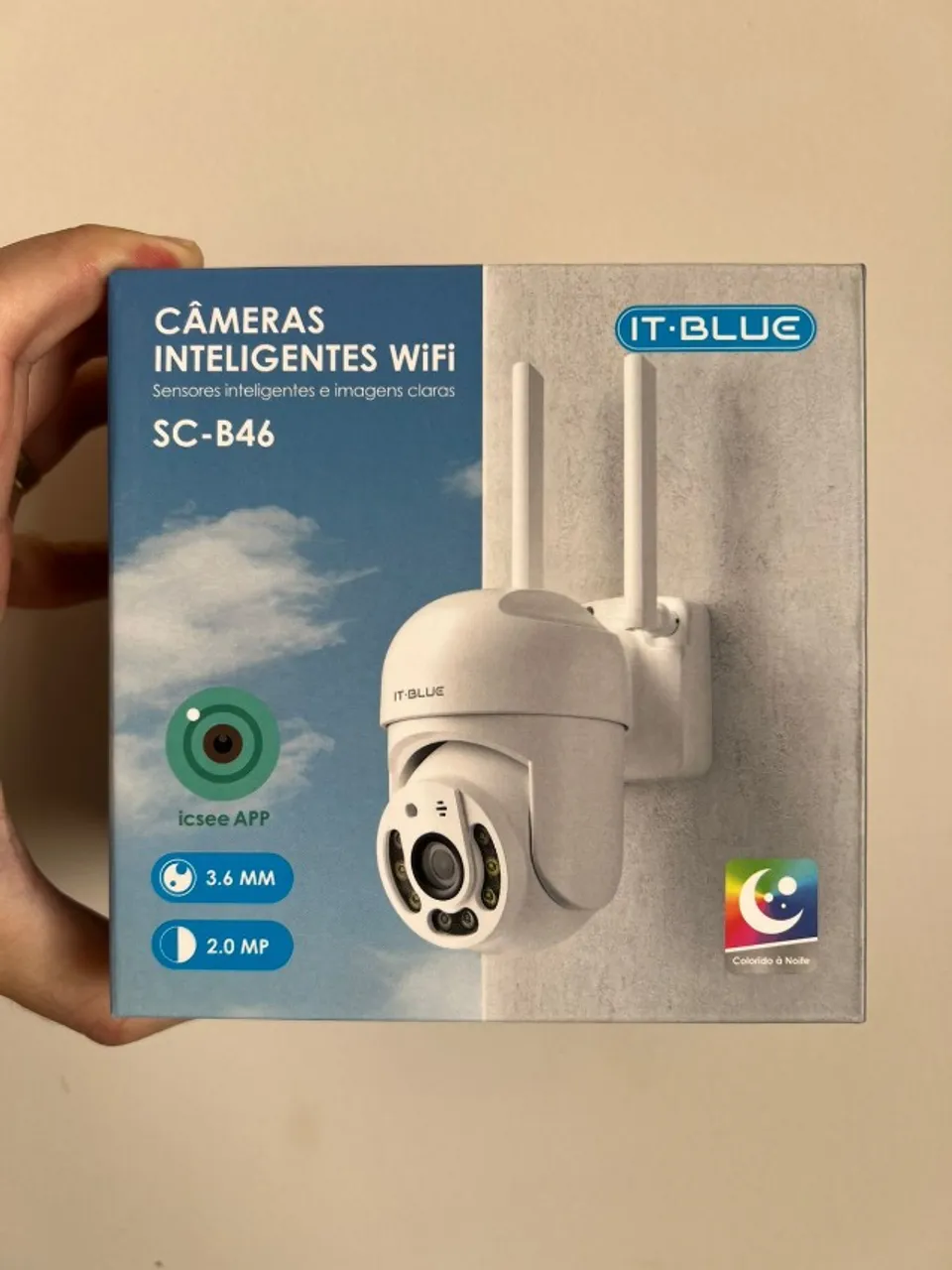 Novo - Câmera de segurança IP externa WIFI Prova D'água B46 - Aplicativo ICSEE