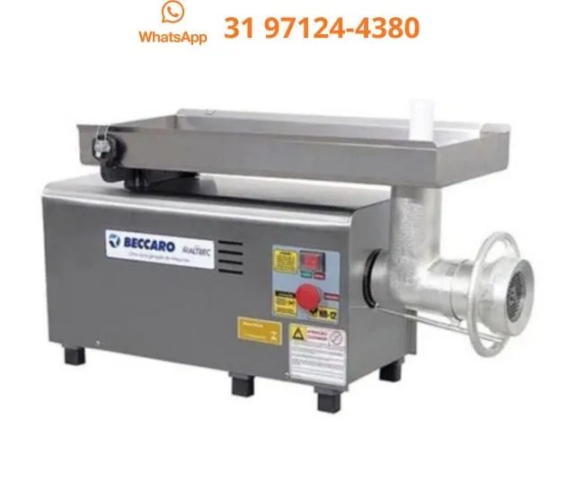 Moedor de Carne Inox Boca 22 Bivolt Beccaro