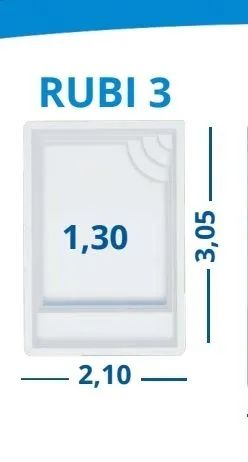 Piscina de Fibra + Cascata + Led