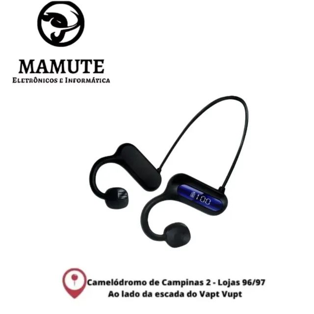 Fone De Ouvido Bluetooth Condução Ossea Sem Fio Para Esportes E Corrida Preto