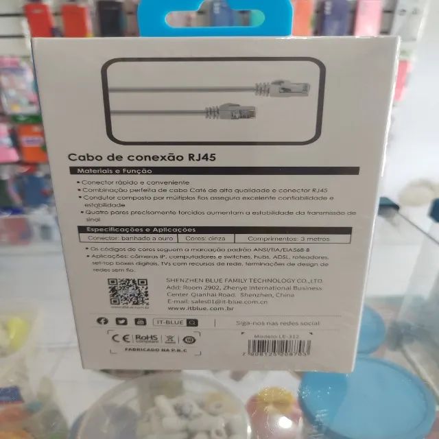 Cabo Cftv Cat 6 com 3 Metros  - Foto 2