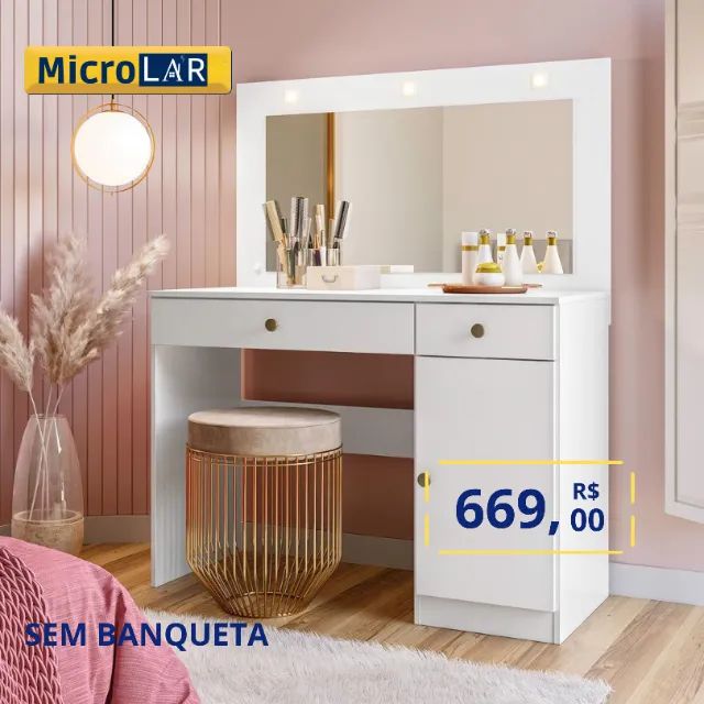 Super Oferta Penteadeira Camarim já com LED - Já entrega e Monta na Hora - Foto 4