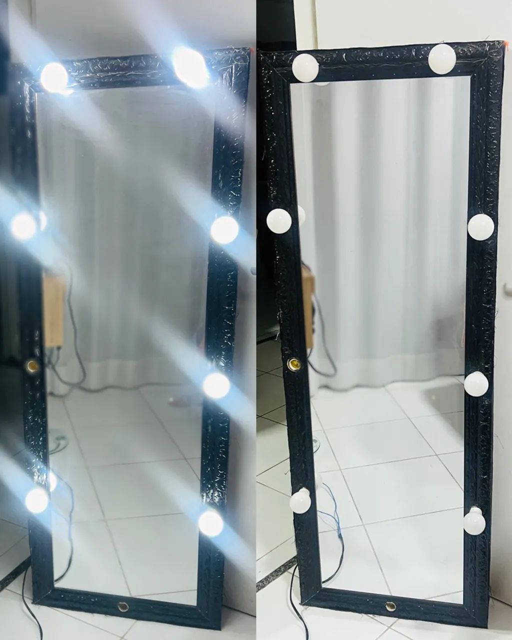 Espelho CAMARIM - 9 lâmpadas perfeito estado 