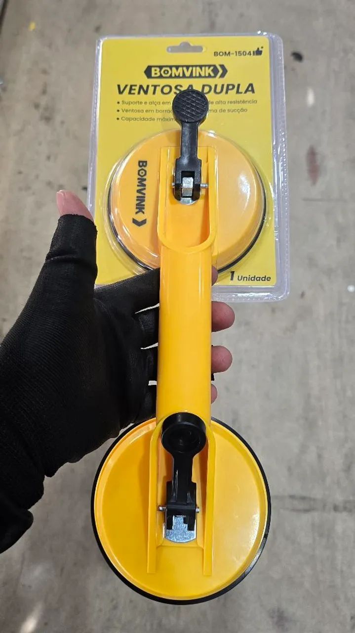 Ventosa Dupla Bomvink para Vidro e Superfícies Lisas