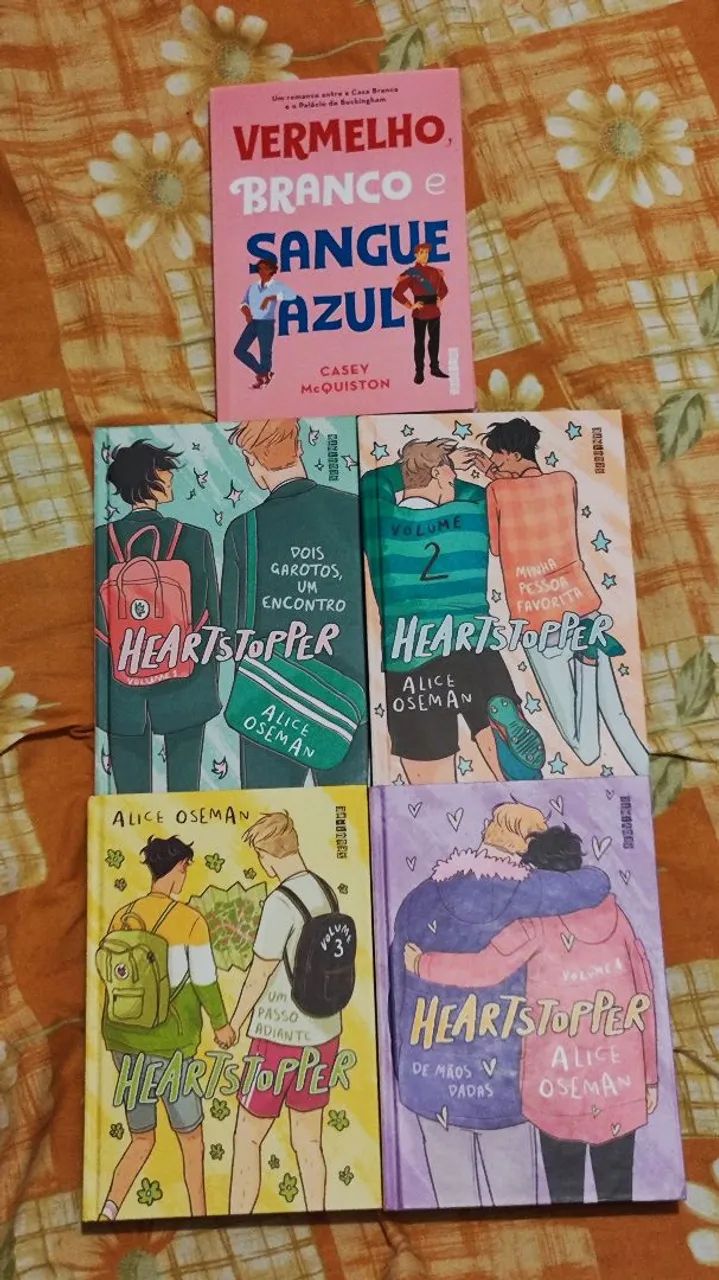 Coleção Heartstopper (1 a 4) + Vermelho, Branco e Sangue Azul