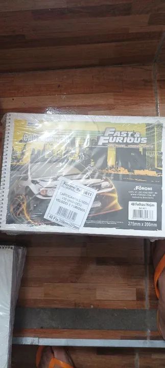Caderno Cartografia Fast & Furious - 48 Folhas