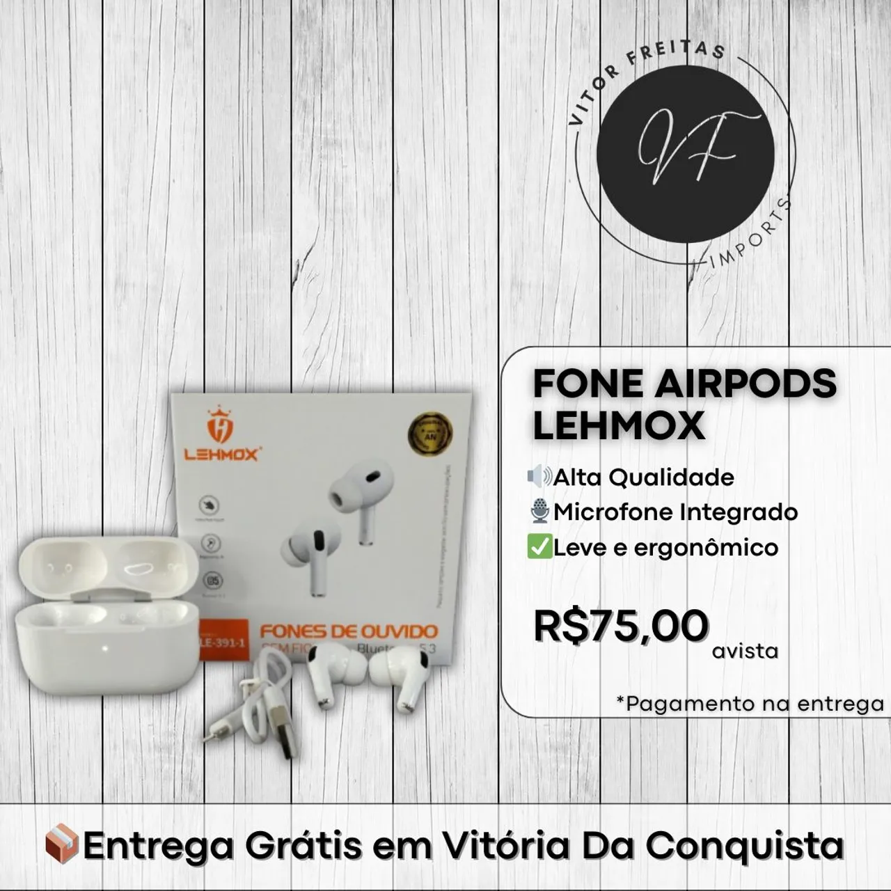 Fone Bluetooth Airpods | Entrega Grátis 