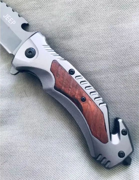  Canivete Semi Automatico detalhe em Madeira Jeep - Aço Inoxidável - Foto 3